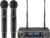 TONOR Wireless Microphone System, Auto Scan & Pair Professional Rechargeable Wireless Mic, 2×100 UHF Metal Cordless Dynamic Mic Set for Karaoke, Church, Singing, Wedding, Meeting, DJ, 328ft TW750