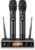 TONOR Wireless Microphone System, Professional Metal Cordless Karaoke Microphones, Handheld Dynamic Mic Set with Receiver for Party, Meeting, KTV, Church, DJ, Wedding, Singing, 200ft, TW820 Black