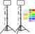 UBeesize 2-Pack RGB Photography Lighting, Studio Lights with Adjustable Tripod Stand and Ball Head, Video Light for Video Recording, Live Streaming, Makeup