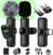 Wireless Lavalier Microphone for iPhone/Android Phone/Laptop/PC, IUMAKEVP 360° Adjustable Clip on Microphone with 100FT Transmission Distance and Noise Cancellation for Vlog, Interview, TikTok (2 Mic)